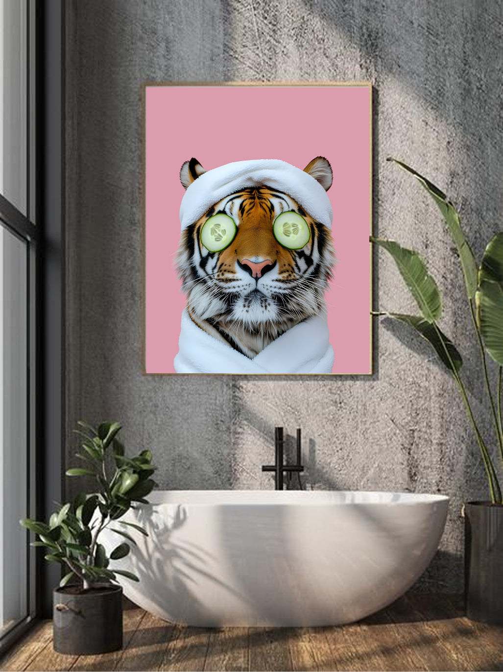 Chill tiger Framed canvas