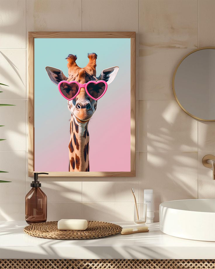 Girrafe Framed canvas