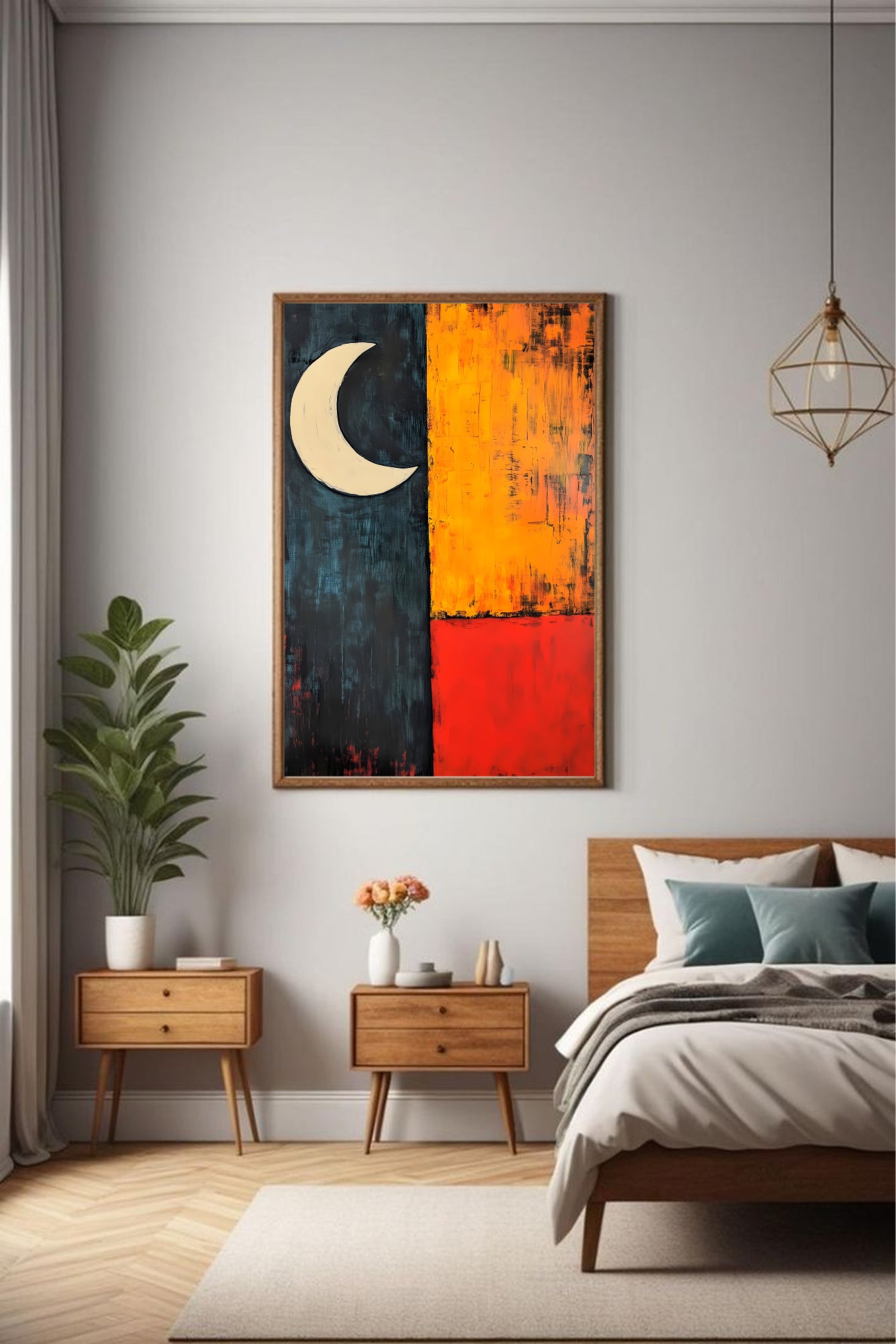 Dark moon Framed canvas