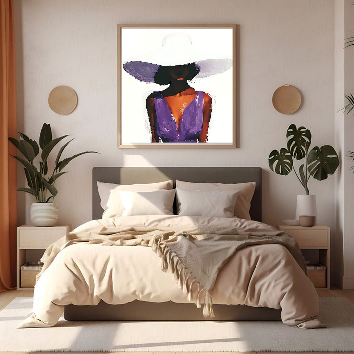 Dark lady Framed canvas