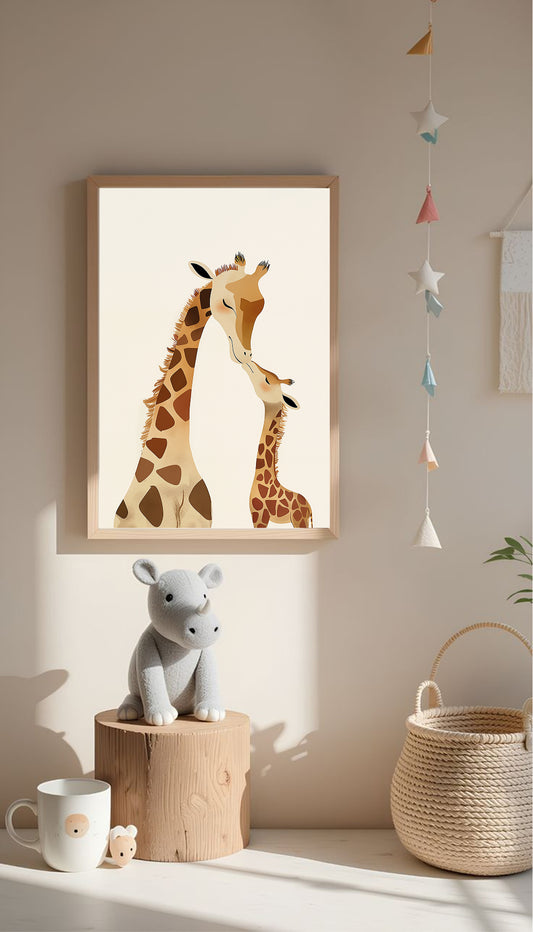 Baby girrafe Framed canvas