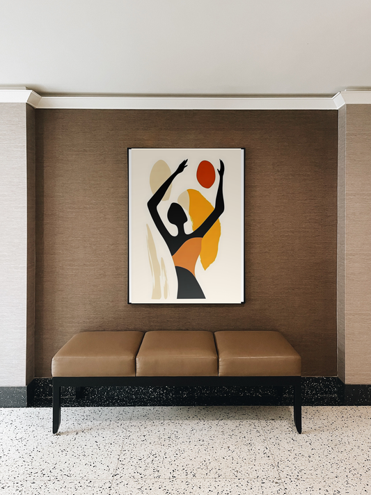 Red shadow Framed canvas